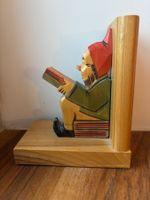 Holz Buchstütze, Wichtel Design, Vintage, Singular