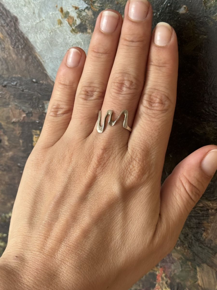 Anelli: Wave 925 Silver Ring silver size 10 – Usato da Zürich venduto da olalinda