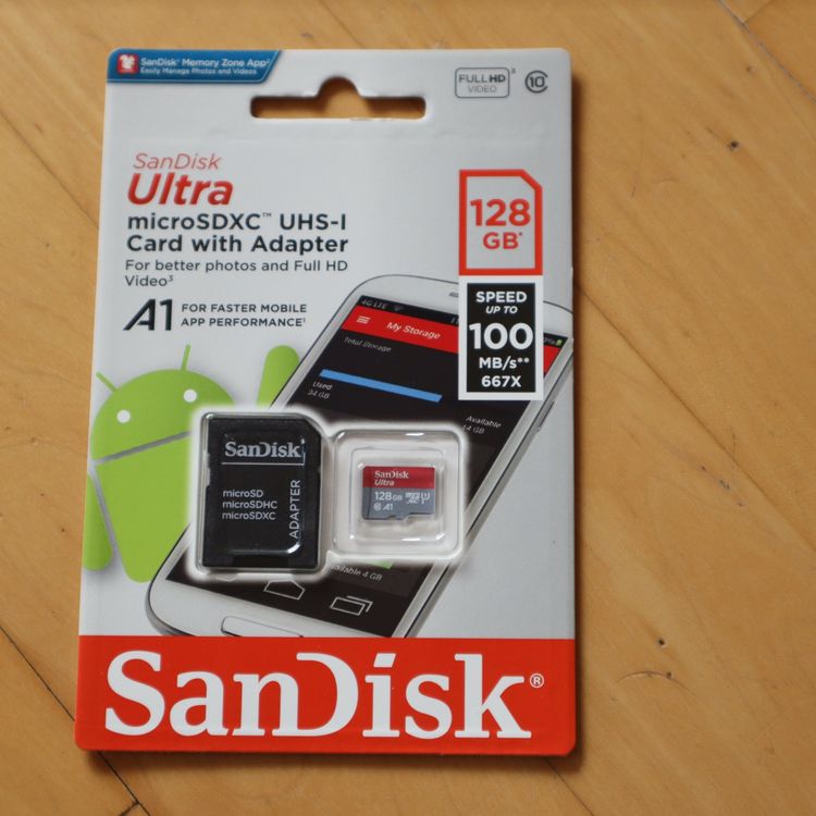 SanDisk Ultra MicroSDXC UHS-I Memory Card 256 GB+adapter