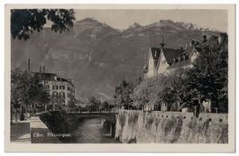Chur, Plessurquai, gelaufen 1929 (Guggenheim)