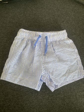 Baby Boy Swimsuit, Blue & White, Size 9 Mont