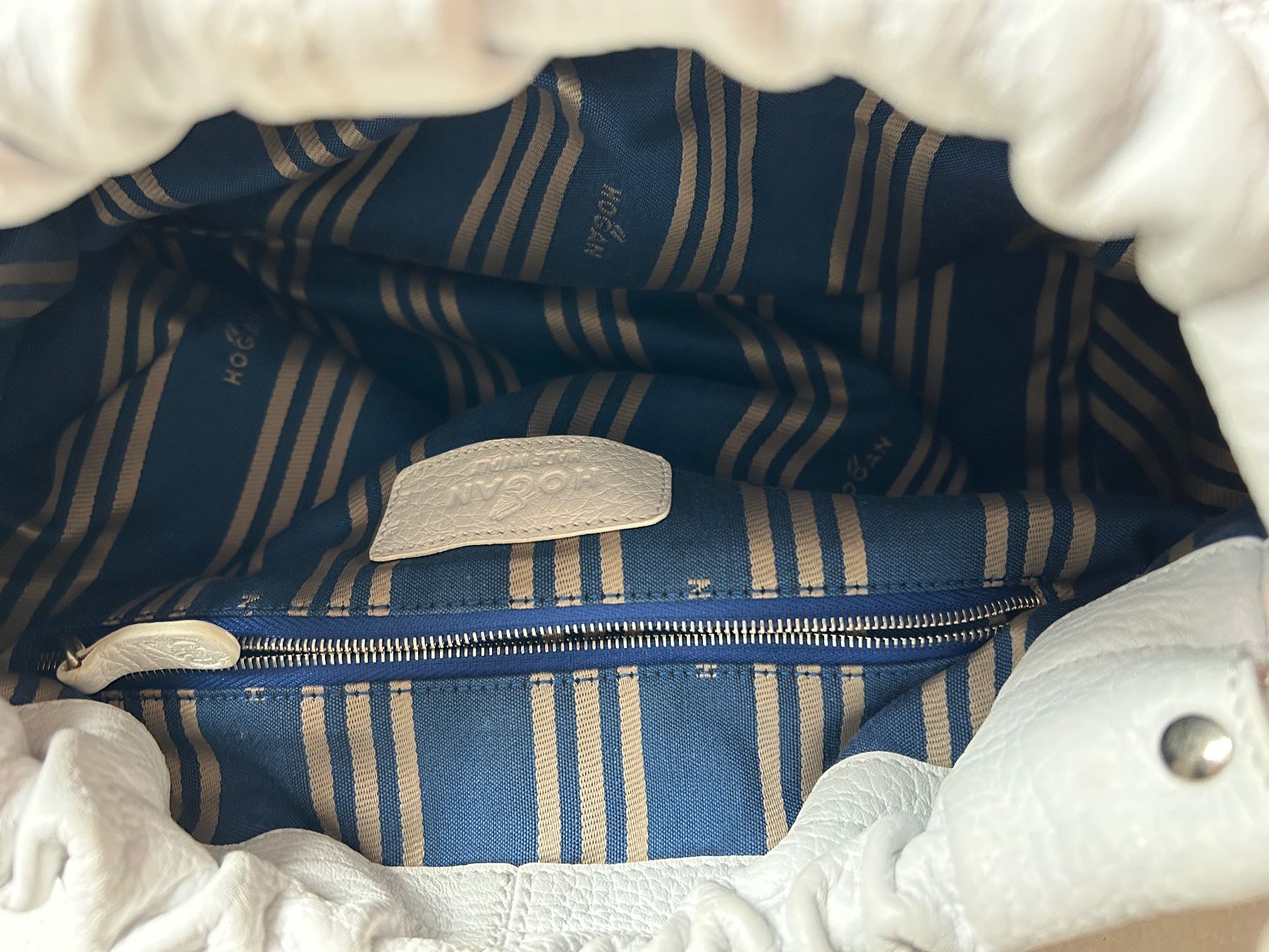 Hogan Borse da donna: Hogan weisse Leder Handtasche – Usato da Kilchberg ZH venduto da Shiraz3 5