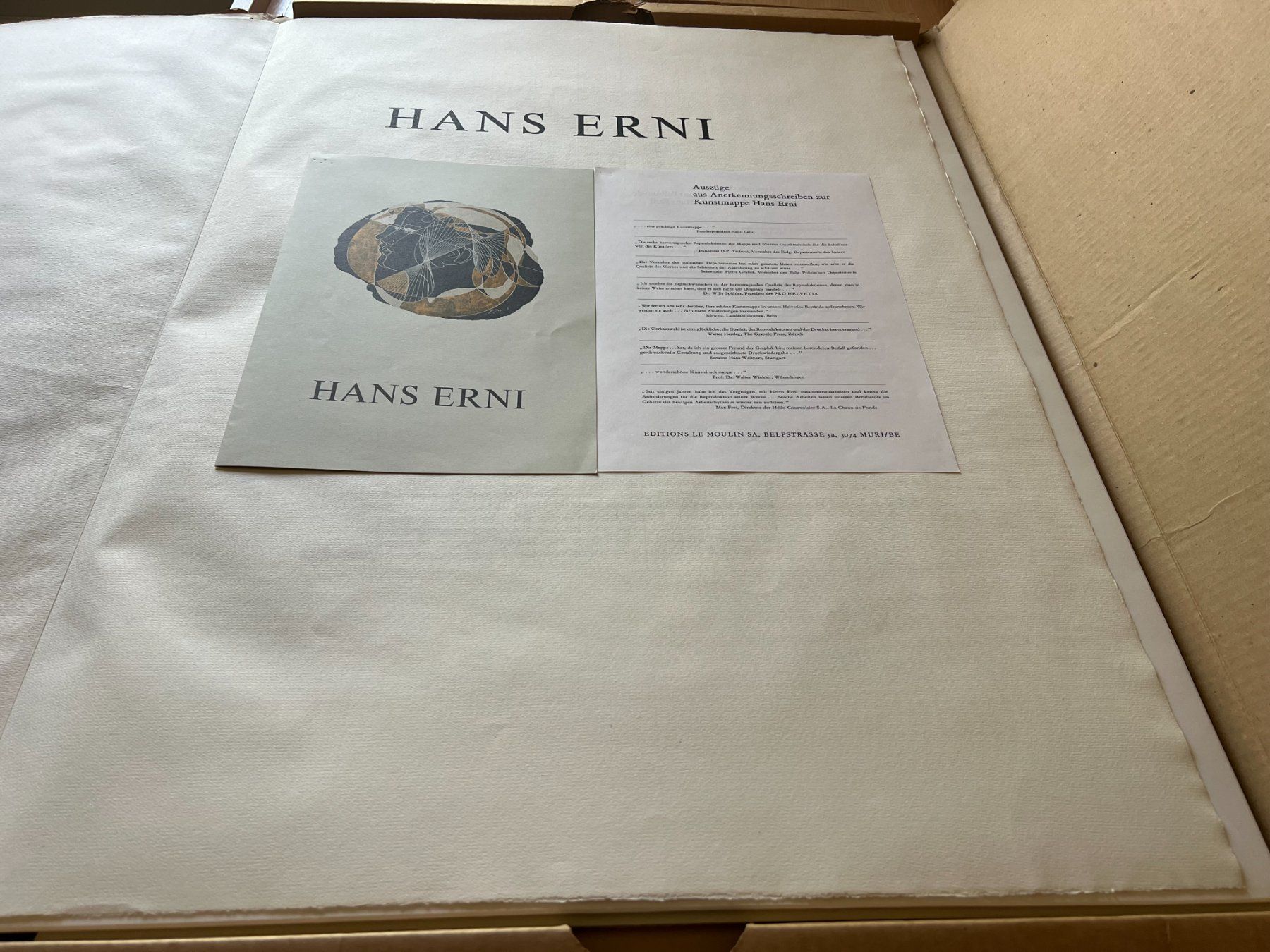 Dipinti: Sechs Tempera-Werke Hans Erni – Nuovo e nell'imballaggio originale da Wettingen venduto da pozza01