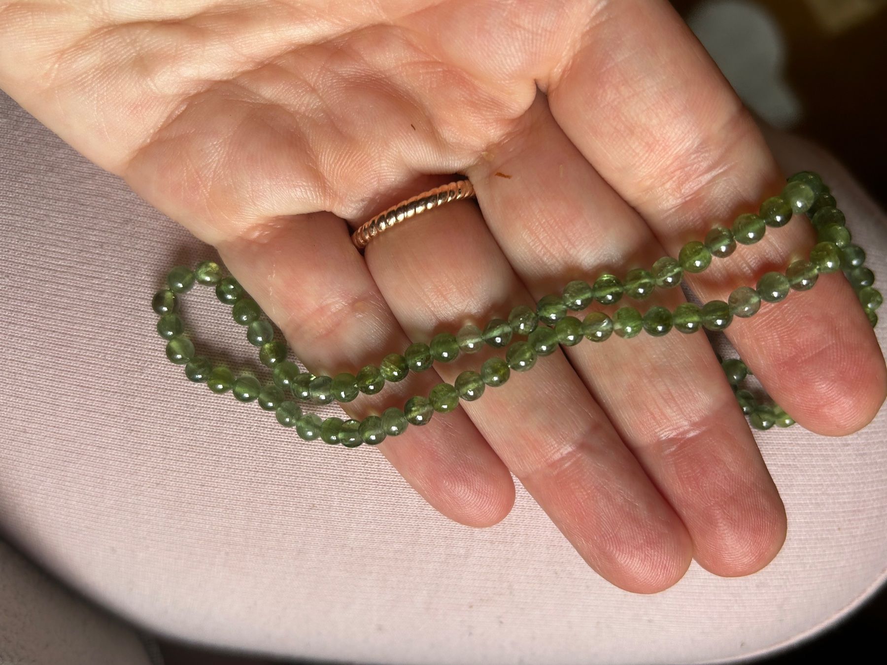 Catenine: Grüne Kette leuchtend hell 48cm – Usato da Laufen venduto da Bellebellezza 4