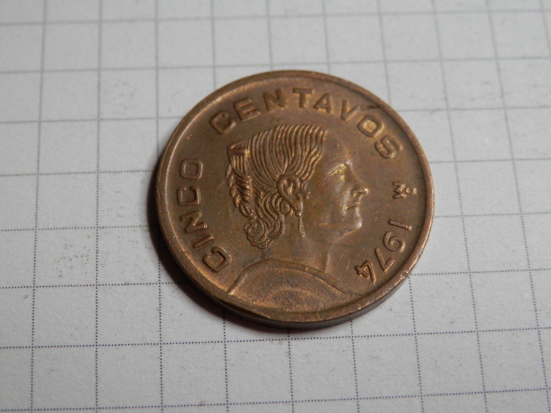 Tutti le monete: Mexiko 5 Centavos, 1974 – Usato da Weiach venduto da weiach81