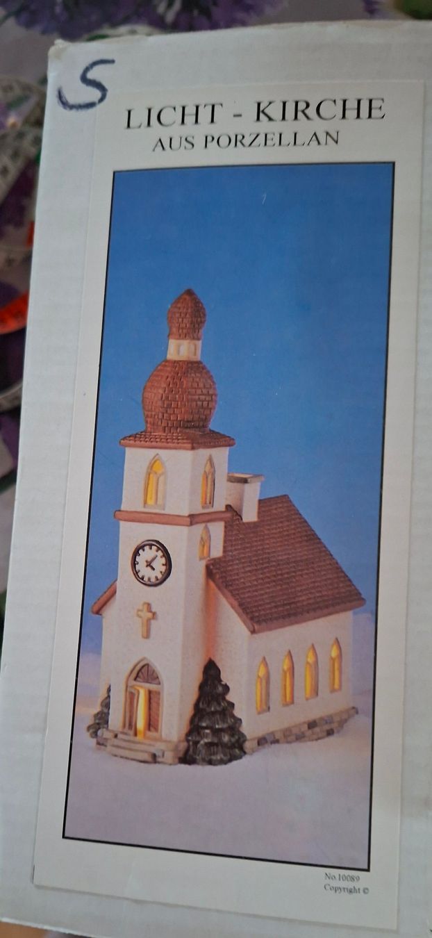 Tutte le decorazioni: Wunderschöne Kirche mit elektrischer Beleuchtung TOP – Nuovo (secondo la descrizione) da Eiken venduto da waylady03 8