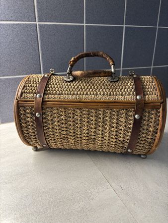 „Designertasche/Korb“ 19.Jh aus Stroh
