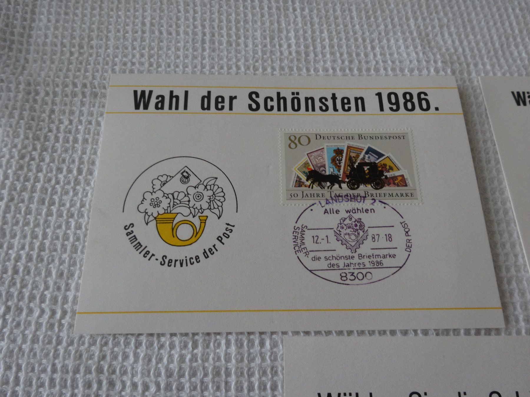 Alle Briefmarken: Die schönsten Briefmarken 1986 1987 1988 Postkarten – Gebraucht aus Neerach von jenny062 1