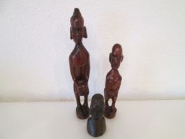 Afrikanische Holzfiguren 3 stk