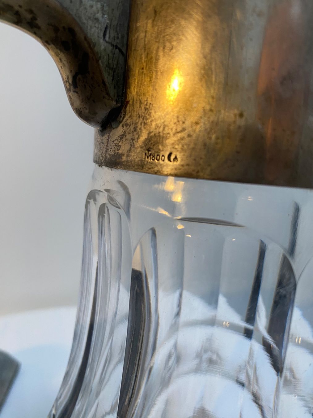 Caraffe: Glaskaraffe mit 800er Silbermontur – Usato da Basel venduto da ota_2f9m 5