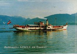 Ansichtskarte Raddampfer Gisela am Traunsee, ungelaufen