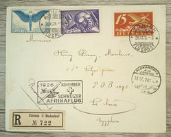 TR59 Enveloppe + Timbre Suisse 1926 to Egypte