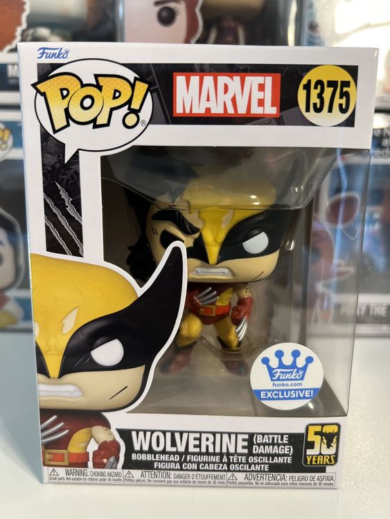 Funko Pop! Marvel: Wolverine *Battle Damage Shop Exclusive, Ca. 10,8 Cm – Sammlerfigur