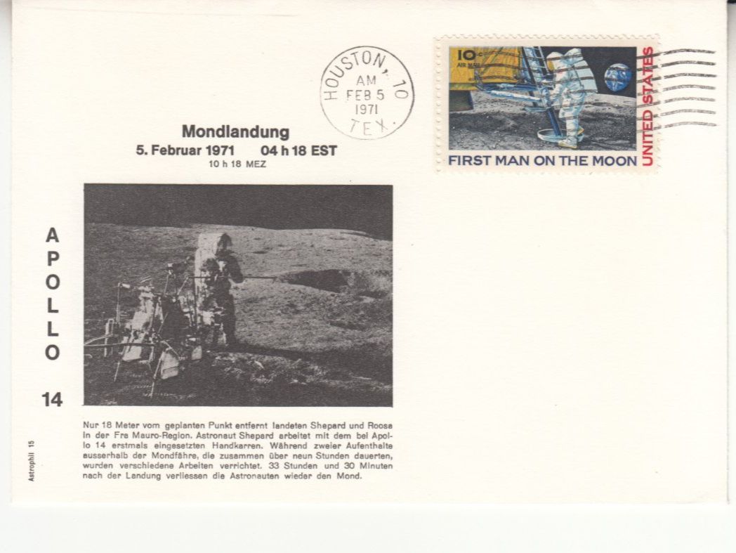 Tutti i francobolli: Apollo 14,  3 Briefe – Usato da Bürglen TG venduto da StampGraf 2