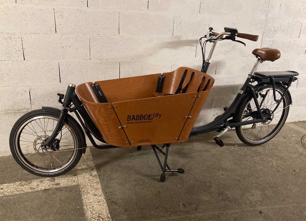 Vélo Cargo Babboe Dog-E - Électrique - Occasion - Bon état - 3000€ Neuf