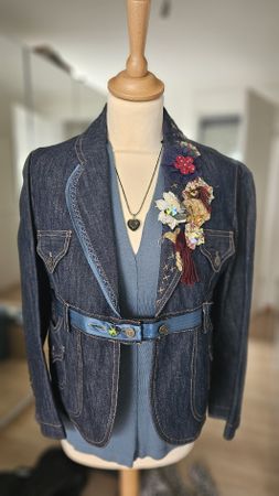 Blazer jean marque Tricot Chic T42