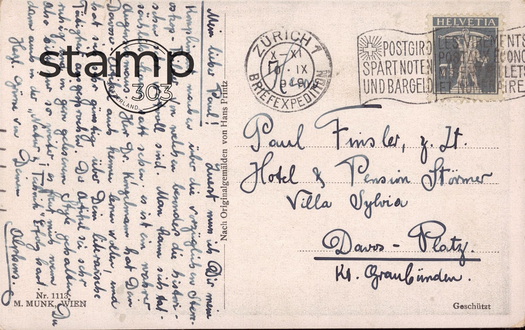 Cartoline postali: 1919 AK Schiller-Zyklus _ Wallenstein – Usato da Eggersriet venduto da stamp303 1