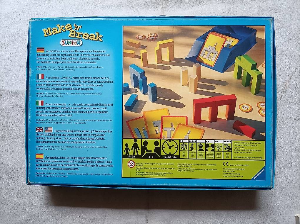 Giochi: MAKE N BREAK JUNIOR 2010 RAVENSBURGER BRETTSPIEL KOMPLETT – Usato da Reinach BL venduto da mon_89wb 1