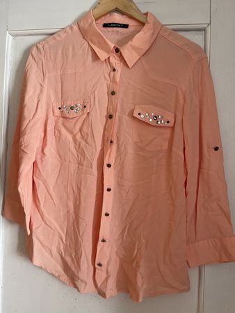 LEFON Bluse Koralle Grösse L Damen Viscose gut erhalten