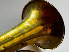 2 alte Trompeten, Hirsbrunner, Aarau, Mundstück, Trumpet, 1A