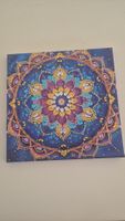 Tableau Mandala coloré fait à la main - Décoration
