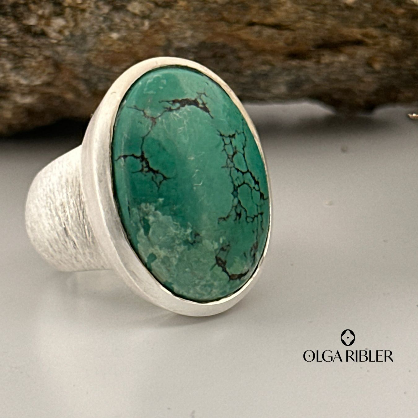 Olga Ribler Anelli: Unikate Silber Ring 925 mit Türkise Grösse 52 – Nuovo (secondo la descrizione) da Luzern venduto da Schmuckoutlet 4