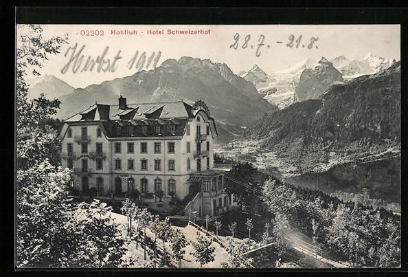 Cartoline postali: Hohfluh, Hotel Schweizerhof aus der Voge – Usato da Berlin venduto da bartko-reher
