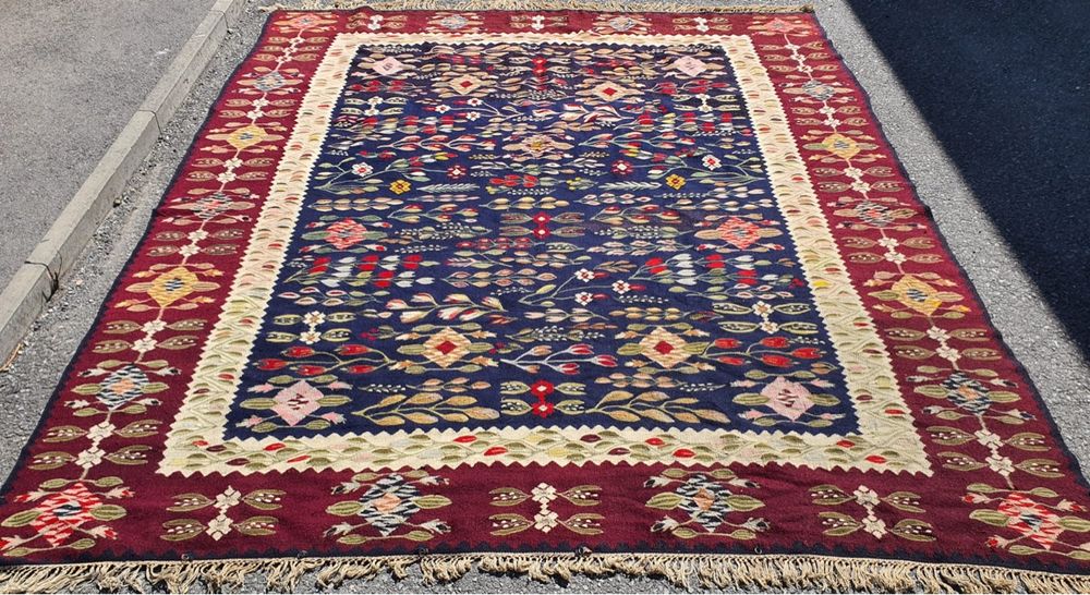 Grand Tapis Louis De Poortere – Oriental Persan – Laine Rouge – 330x235 Cm – Époque 1980/90