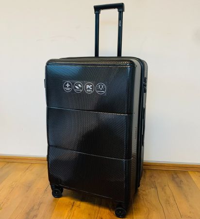 gateBAG Grosser XL+ 76cm Koffer Polycarbonat in SCHWARZ NEU