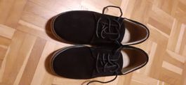 Schnürschuhe schwarz Veloursleder Grösse 37 gebraucht