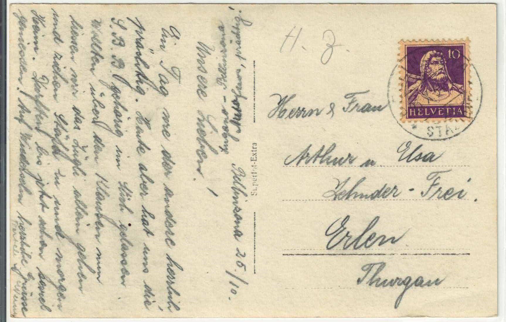 Cartoline postali: Bellinzona con Castello d'Uri – Usato da Ettingen venduto da Kartenplanet 1