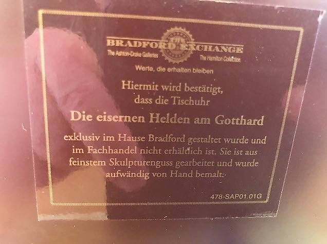Stand- & Wanduhren: Gotthard Tischuhr die Eisernen Helden – Gebraucht aus Altbüron von zet_pnw5 3