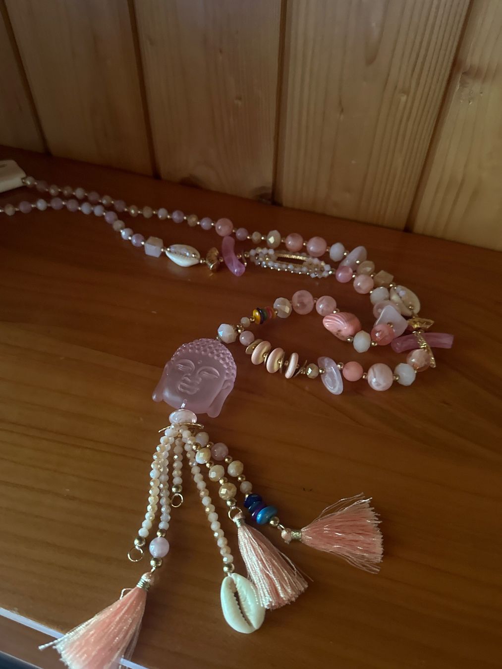 Catenine: PERLEN HALSKETTE LANG,ROSA,MODESCHMUCK – Nuovo e nell'imballaggio originale da Meienried venduto da ManuelaBoutique 5