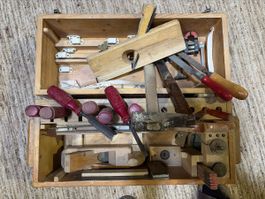 Zimmermann-/Schreiner Werkzeugkasten mit Handwerkzeugen