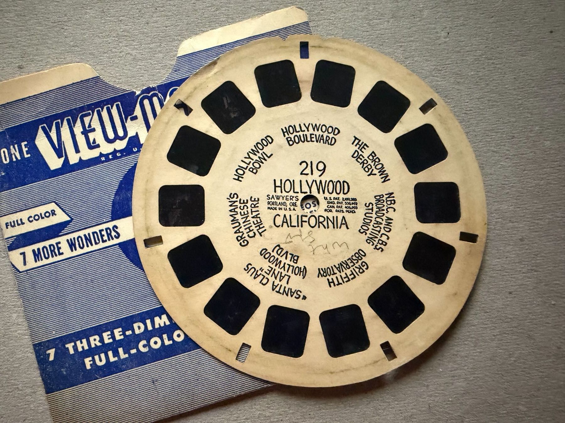 View-master Spielzeuge: View-Master 3D: Nr. 219 HOLLYWOOD CALIFORNIA – Gebraucht aus Tegerfelden von siebenmacky 2