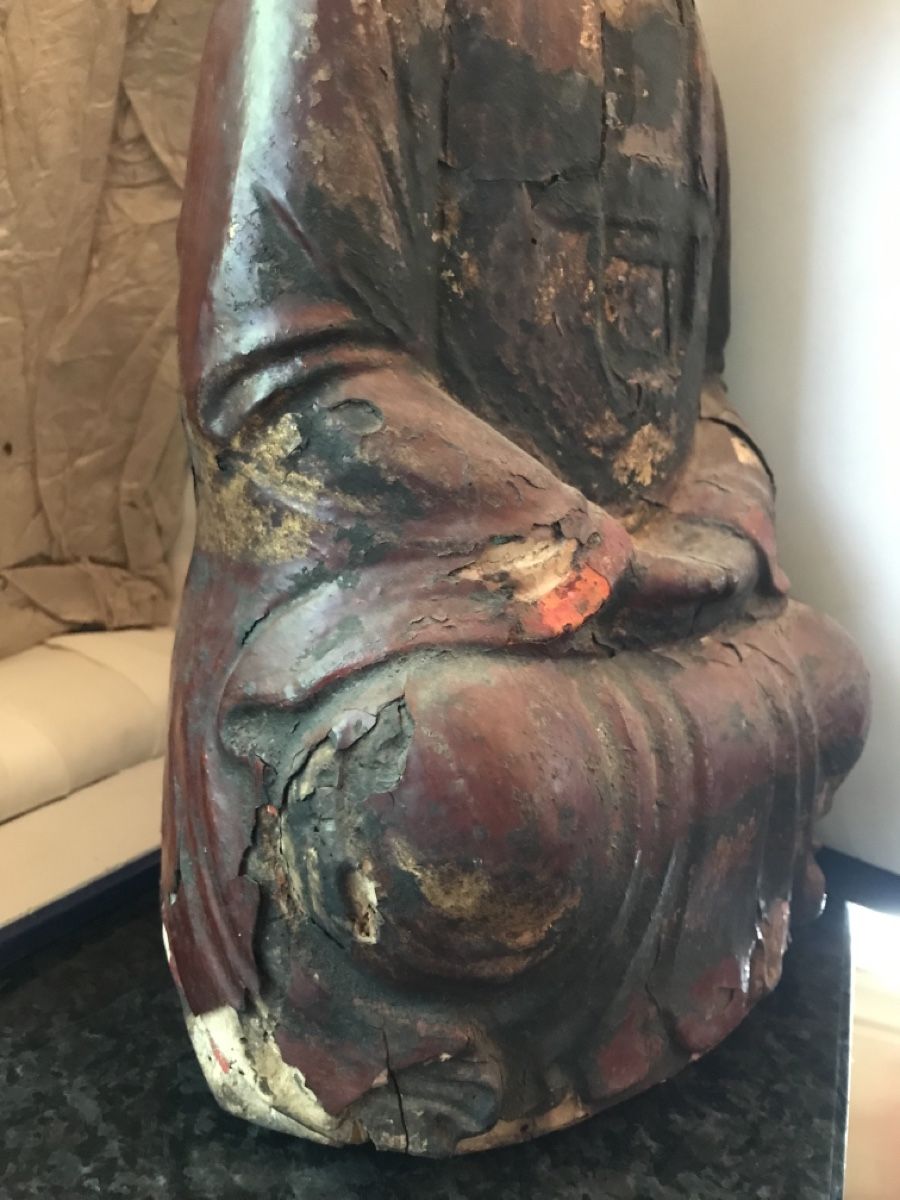 Sculture & Statue: Qing Dynastie Tempelfigur mit Zertifikat – Usato da Wolfhalden venduto da SecondAntique 2