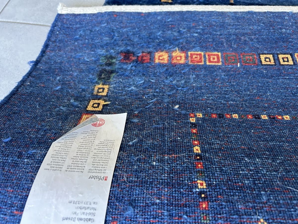 Gabbeh Teppiche: Gabbeh Baseri Orientteppich blau 1.33x0.78m – Gebraucht aus Lanzenhäusern von vic63 5