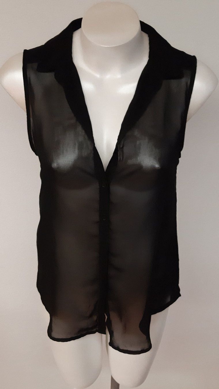 H&M Top: H&M Damen Durchsichtig top Schwarz Gr.36 – Nuovo (secondo la descrizione) da Seuzach venduto da VT-Collections2 1