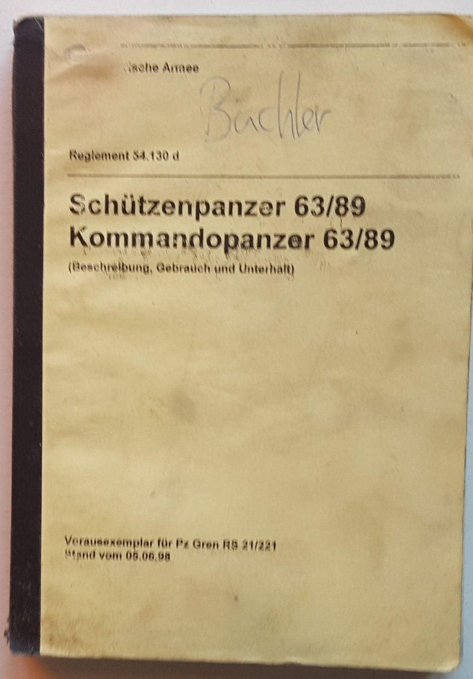 Bücher: Schweizer Schützenpanzer 63/89 – Gebraucht aus Bern von