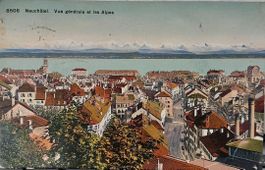 NEUCHÂTEL - Vue générale et les Alpes - 1913