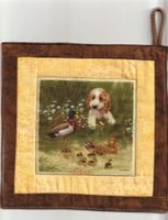 Topflappen mit Hund, Handarbeit