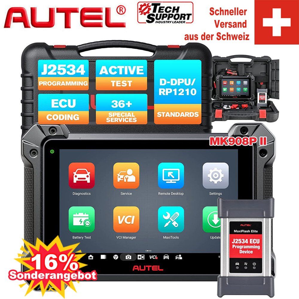 Scanner: Autel MK908 PRO II Auto Diagnostic Scanner J2534 Programming – Nuovo e nell'imballaggio originale da Malans GR venduto da BUYBEST-Schweiz