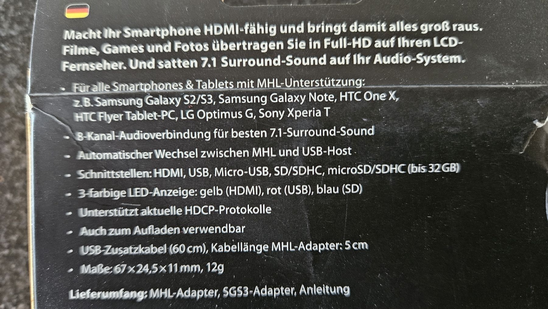 Unità & Adattatore: MHL Adapter Smartphone 5in1 – Nuovo e nell'imballaggio originale da Hildisrieden venduto da Schteigeiss 2