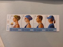 Bande de 4 timbres San Marin JO Londres 2012 neufs