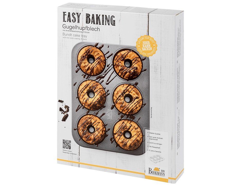 Teglie da forno: BIRKMANN EASY Baking Mini-Gugelhupfblech 10cm, 6-fach – Nuovo e nell'imballaggio originale da Kägiswil venduto da nick333 1