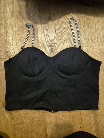 Guess Top schwarz Grösse L mit Ketten-Träger