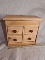 Petite commode en bois, 4 tiroirs, rangement vintage, déc...