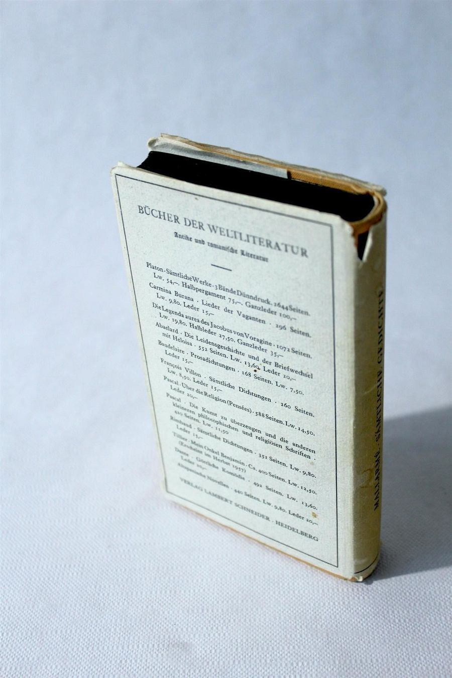 Libri: MALLARME STEPHANE: Sämtliche Gedichte – Usato da Bern venduto da Rare-Books 2