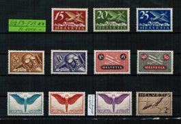 Flugpost - Satz F3-F13 ** postfrisch