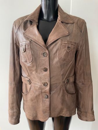 Jacke Blazer Lederjacke Lederblazer s'Oliver Gr. 40 mauve